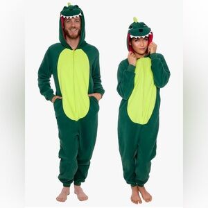 Green Dinosaur Onesie Costume Unisex Adult